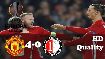 MANCHESTER UNITED VS FEYENOORD 4-0 HIGHLIGHTS EUROPA LEAGUE 24/11/2016