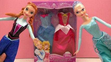 Les robes de la Belle au bois dormant et de Cendrillon  Elsa et Anna