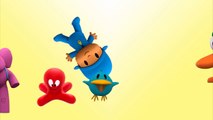5 Little Talking Pocoyo Jumping on the Bad, 5 little Monkey Song for Kids and Nursery Rhymes