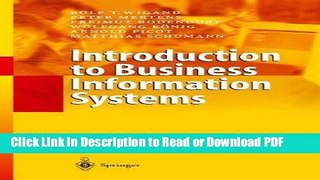 Download Introduction to Business Information Systems Book Online