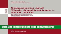 Read Sequences and Their Applications - SETA 2010: 6th International Conference, Paris, France,