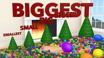 Learn Sizes from Smallest to Biggest 3D Dippin Dots Christmas Tree Eggs Surprise | Learn Colors