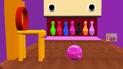 Learning Colors with 3D Bowling Game for Kids Children Toddlers Kids Songs