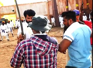 Bharjari Kannada Movie Fight Making  Action Prince Dhruvasarja  Rachitha Ram - YouTube
