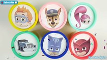 Learn Colors PJ MASKS Shimmer and Shine, Paw Patrol, Blaze Monster Machines, Bubble Guppies Playdoh