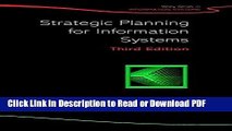 Download Strategic Planning for Information Systems PDF Free