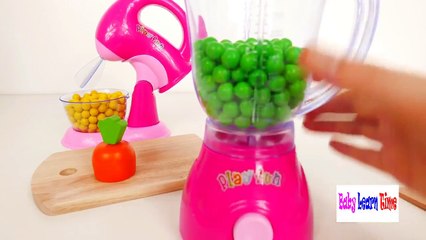 Learn colors for children with Blender Mixer Kitchen Toy Appliance - Candy Surprise Toys For Kids