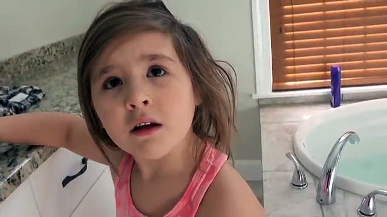 Girls Do Balloon Cake Prank on Dad - Kids Shaving Cream in Face Fun