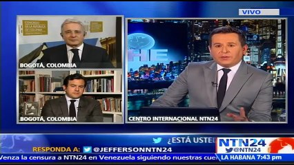 "El Gobierno se apresuró a complacer a las FARC y evitó un gran Pacto Nacional": Álvaro Uribe en NTN24