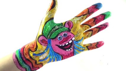 Learn Colors for Children Body Paint with DreamWorks Trolls. Learn True Colors for Kids