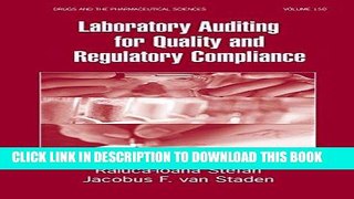 [READ] Kindle Laboratory Auditing for Quality and Regulatory Compliance (Drugs and the
