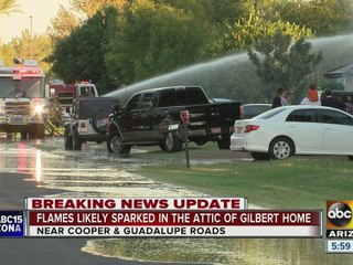 Firefighters gain control of house after attic fire