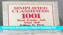 Read Simplified Classifieds: 1,001 Real Estate Ads That Sell Free Books