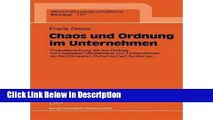 [PDF] Chaos Und Ordnung Im Unternehmen: Chaosforschung ALS Ein Beitrag Zum Besseren Verstandnis