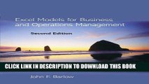 [PDF] Excel Models for Business and Operations Management Popular Online