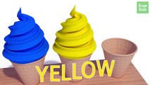 Learning Colors with 3D Soft Ice Cream for Kids Children Toddlers - EvanKids