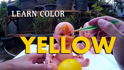 Baby Doll Bath Time Learn Colors Yellow Colour BABY DOLL