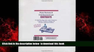 Best book  Music Business   Entertainment Law Contracts for Indie Recording Artist, Labels,