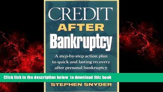 Best books  Credit After Bankruptcy: A Step-By-Step Action Plan to Quick and Lasting Recovery