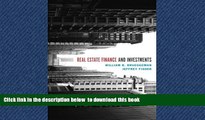 Read book  Real Estate Finance   Investments   Excel templates CD-ROM (Real Estate Finance and