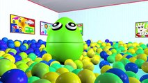 Ball Pit Show 3D Playroom for Children to Learn Colors Giant Surprise Eggs with Sports Balls