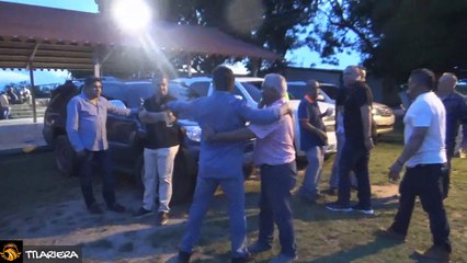 Visita de amigos galleros de Panamá y Trinidad