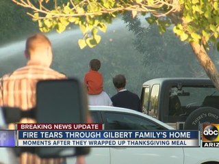 Roof collapses on home in fire after Thanksgiving meal
