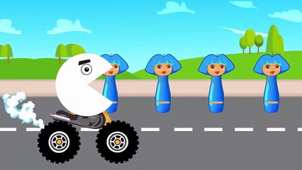 Masha And Pacman Learn Colors With Bowling Game - Colours for Kids to Learn Funny Videos #Funny