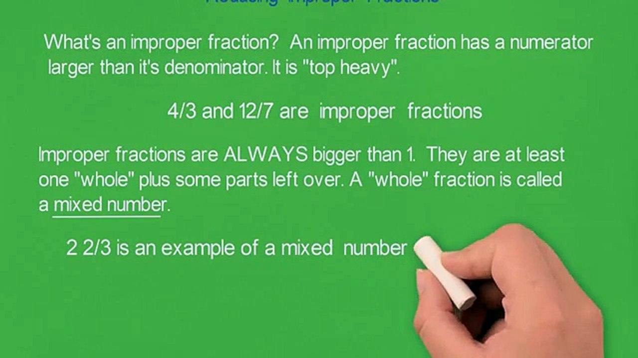 Reducing Improper Fractions - Book 4