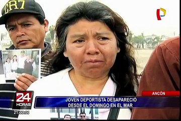 Continúan búsqueda de joven deportista ahogado en playa de Ancón