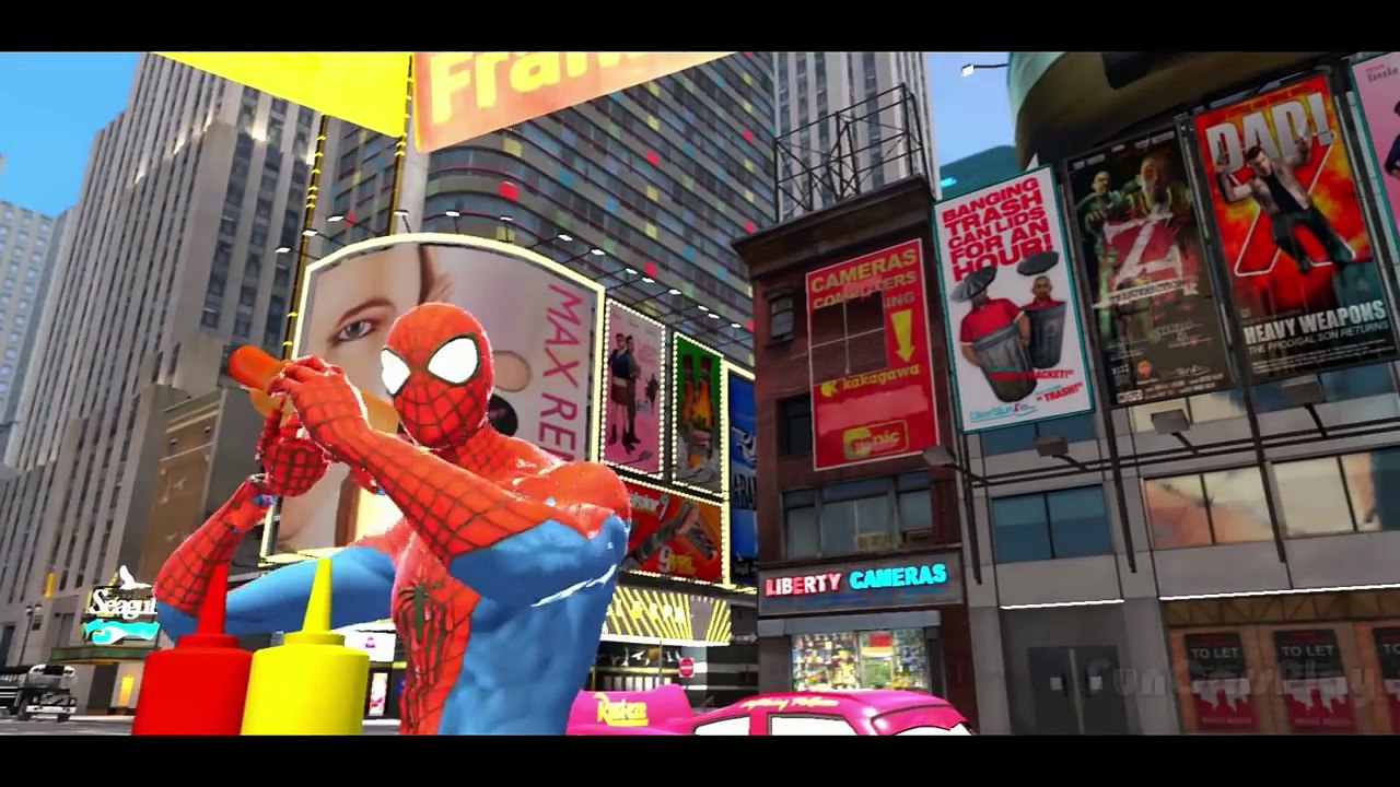 New Spiderman Baby Songs & Frozen Elsa Ft Her Blue McQueen Cars w Children Nursery Rhyme with Action