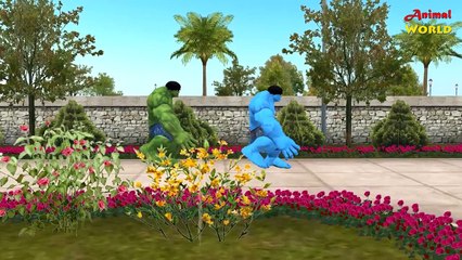 Colors Hulk Compilation | Hulk Vs Dinosaur Finger Family Children Nursery Rhymes | Superhero Fights