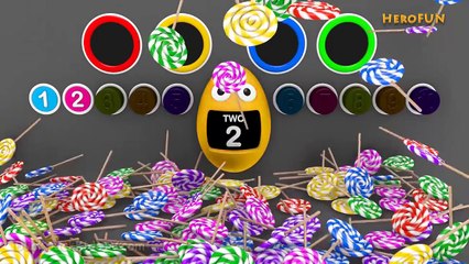 Learn to Count Numbers 1 to 10 for Toddlers A Lot of Candy Ice Cream Surprise Eggs | HeroFUN TV
