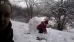 SNOW MONSTER IN HEAVY SNOW ,FREEZING ICE,TWIN CITIES SPRING BLIZZARD 04/11/new,