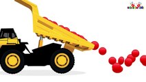 Color Balls Dumping Truck | Learn Colors with Dump Trucks for Children