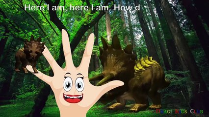 3D Dinosaurs Finger Family Cartoon | Nursery Rhymes Songs | Finger Family Dinosaur