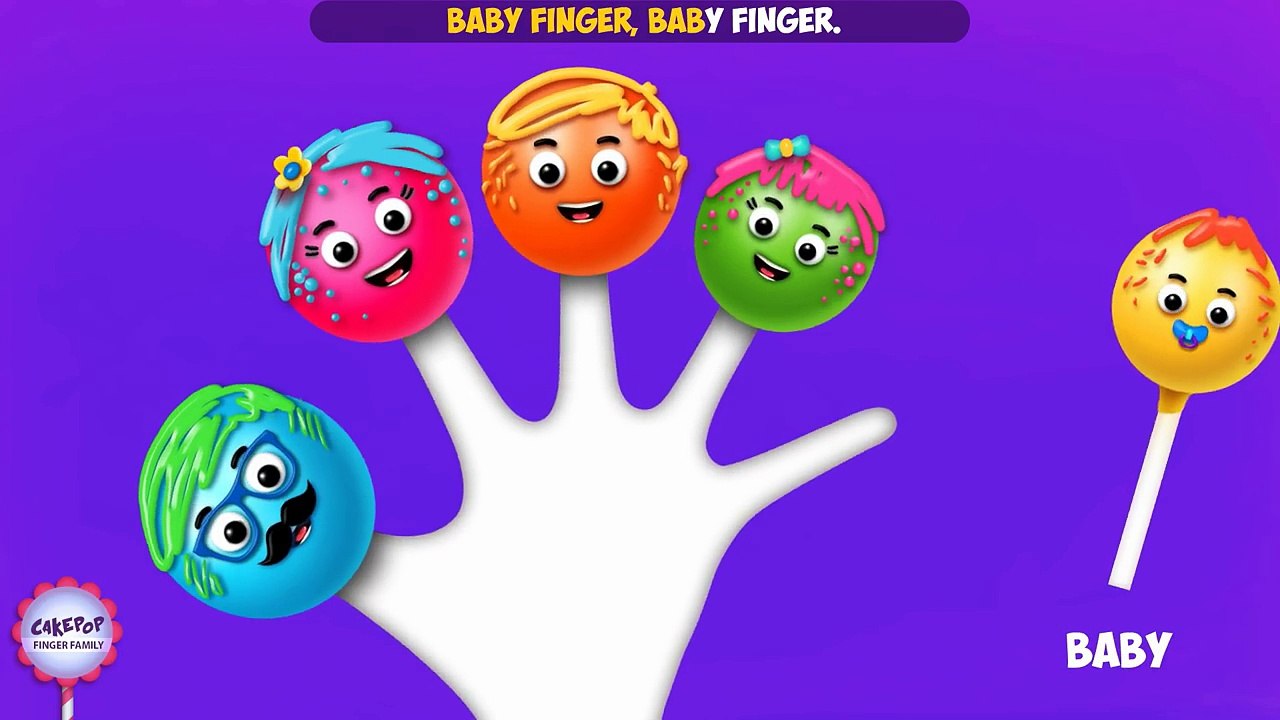 The Finger Cake Pop Family Nursery Rhyme | Cake Pop Finger Family Songs