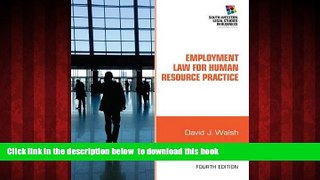 Read books  Employment Law for Human Resource Practice (South-Western Legal Studies in Business)