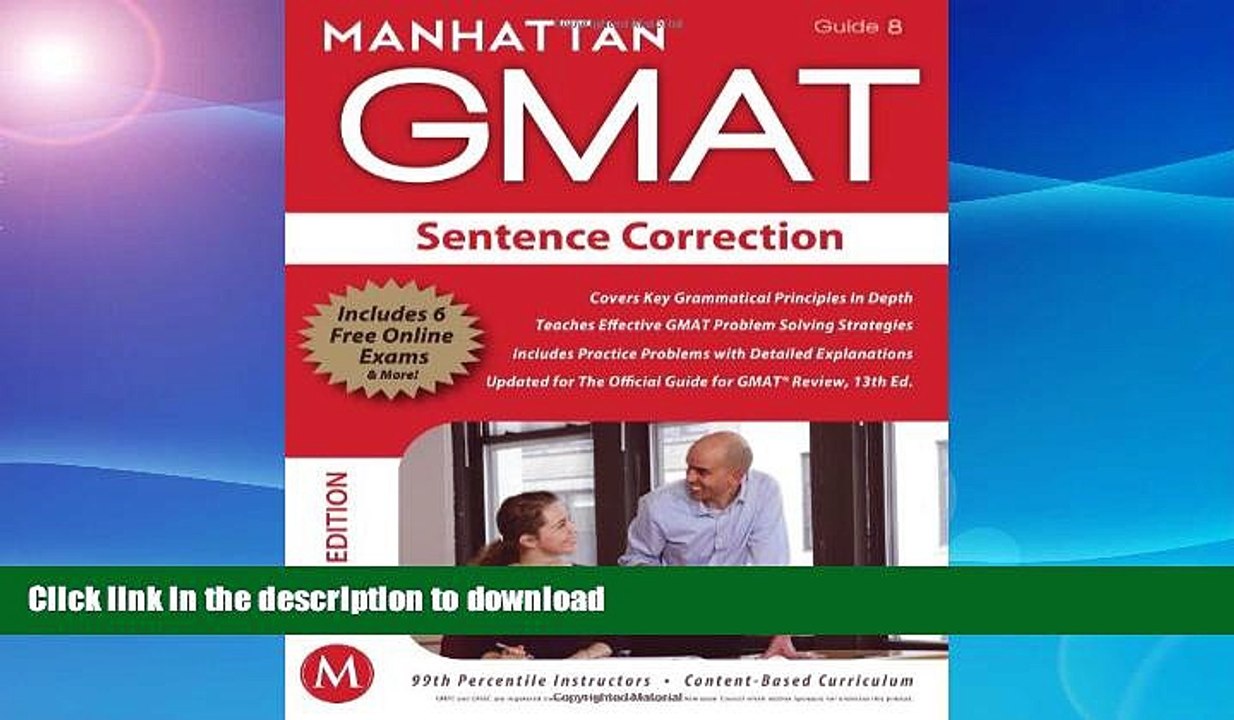 READ BOOK  Sentence Correction GMAT Strategy Guide, 5th Edition (Manhattan GMAT Preparation
