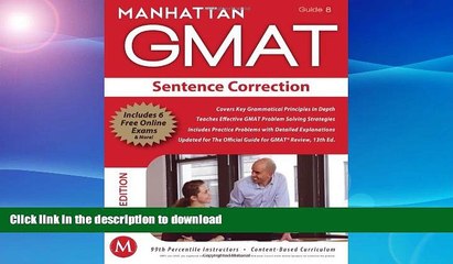 READ BOOK  Sentence Correction GMAT Strategy Guide, 5th Edition (Manhattan GMAT Preparation