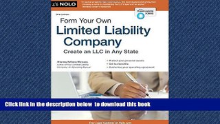 Best books  Form Your Own Limited Liability Company BOOOK ONLINE