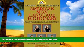Best book  Random House Webster s American Sign Language Dictionary BOOOK ONLINE