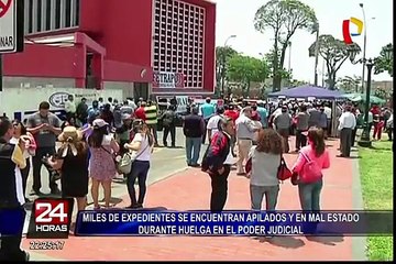 Miles de expedientes se encuentran apilados y en mal estado durante huelga en el PJ
