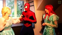 Frozen Elsa STUCK in BUBBLE GUM! w Spiderman Joker Maleficent ep3