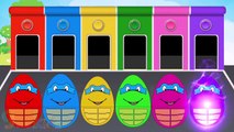 New #Surprise #Eggs for #Kids - Rainbow Ninja turtles Eggs | Learning Colours with #Masha #5