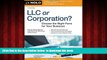 Best books  LLC or Corporation?: Choose the Right Form for Your Business BOOOK ONLINE