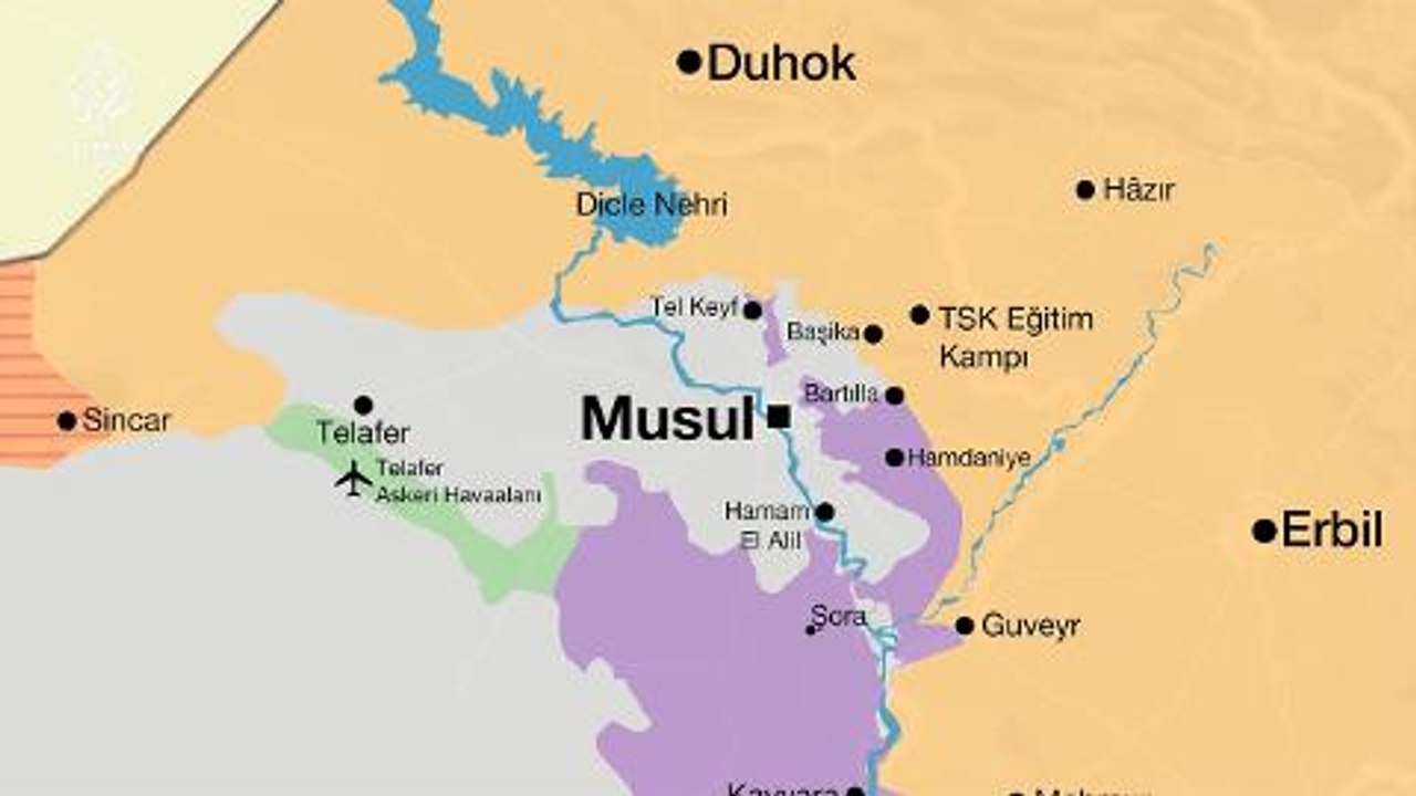 Musul'da köprüler vuruldu