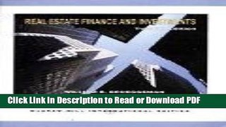 PDF Real Estate Finance and Investments 12th Twelfth edition Brueggeman Fisher Book Online