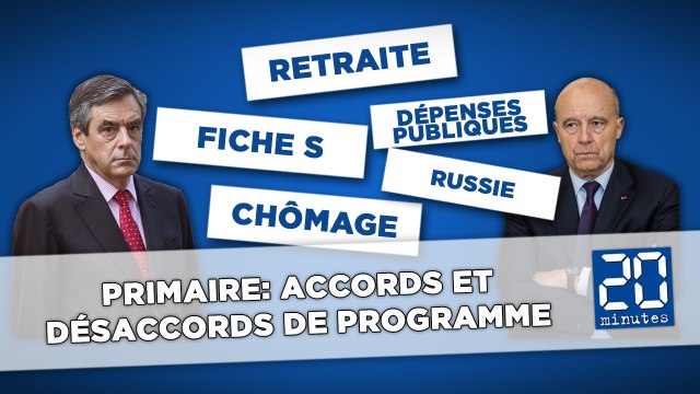 Juppé vs Fillon: Accords et désaccords de programme