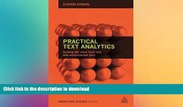 READ  Practical Text Analytics: Interpreting Text and Unstructured Data for Business Intelligence